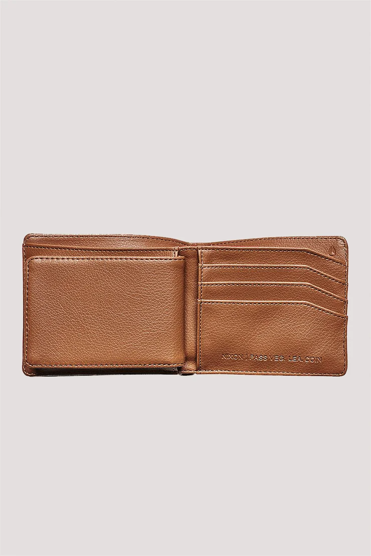 Nixon Pass Vegan Leather Coin Wallet Saddle