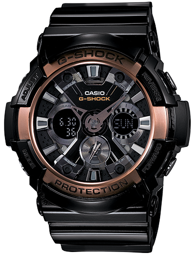 GA200RG-1A G-SHOCK Black and Rose Gold Watch